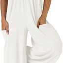 Yanekop Womens Overalls Loose Fit Spaghetti Strap Wide Leg Jumpsuit Summer workout One Piece Jumpsuits with Pockets XL