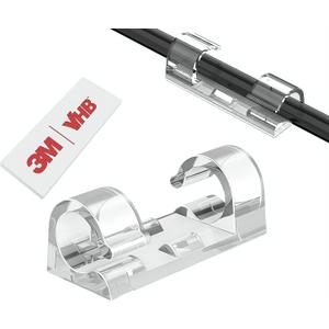 80pcs Adhesive Cable Clips 90 Strips, Finisher Wire Clamp Cord Clips Cable Management Light Clips Cable Organizer Max.1/4" Wire Hider for Cords