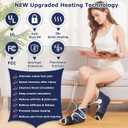 CAMECO 1 Pair Foot Heating Pad for Feet Neuropathy, Heated Foot Warmers for Women Men, Under Desk Plug in Foot Heat Therapy Pad for Feet & Ankles Plantar Fasciitis Pain Relief, 86-158 Temperature