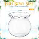 Weysat 24 Pcs 24 Oz Plastic Fish Bowl for Drinks and 50 Pcs Umbrella Drinking Straws Clear Goldfish Bowl for Summer Pool Carnival Party Supplies Table Centerpieces Decorations, ONE SIZE