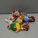 12 Pcs Mini Christmas Stuffed Animal Plush Toys Plush Keychain with Santa Hat Tiny Xmas Doll Ornaments Christmas Tree Decor for Party Favors Classroom Prize Stocking Fillers