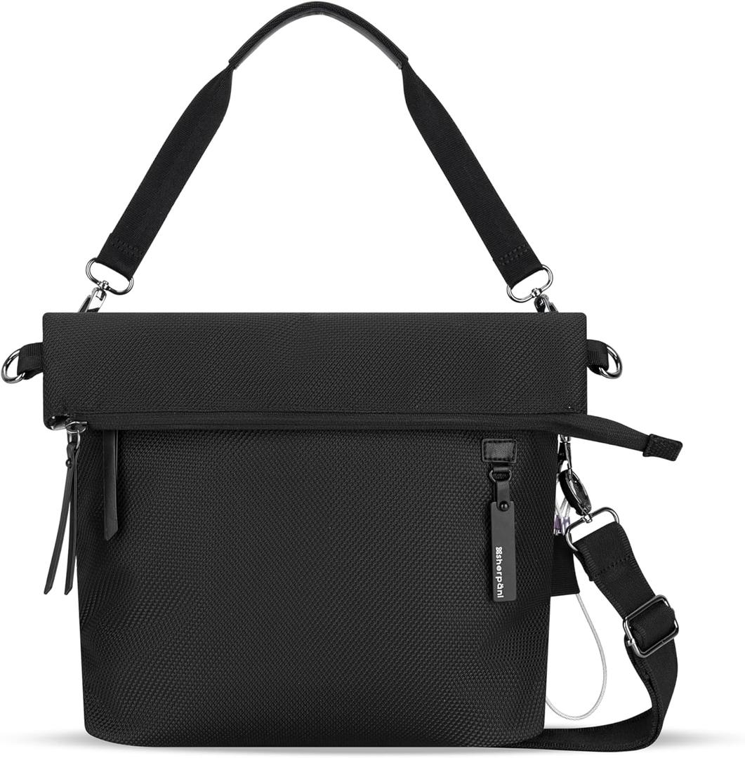 Sherpani Vale Anti-Theft Versatile Crossbody Bag, Fashion Tote Bag, Travel Shoulder Bag, Designer Handbag for Women (One Size, Carbon)
