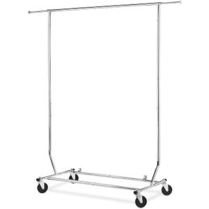 Whitmor Garment Rack - Foldable for Easy Storage - Chrome
