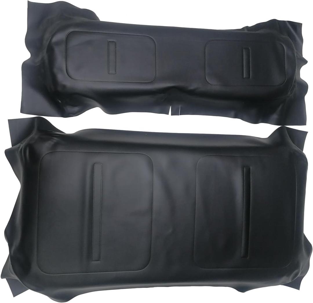 for EZGO Medalist TXT1994-2013 Golf Cart Front Seat Cover and Backrest Leather Replacement (Thermoformed/OEM Match) (Black)