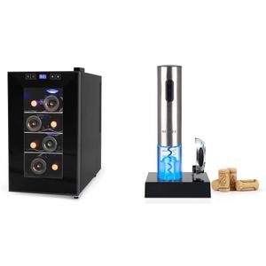 BLACK+DECKER 8 Bottle Wine Fridge + Secura Electric Wine Opener