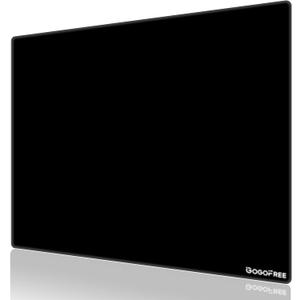 Glass Gaming Mouse Pad, Professional Esport Tempered Glass Mouse Pad Ultra-Smooth Micro-Etched Surface for Top Speed and Control,Hard Mousepad Black (15.7'' x 11.8'')