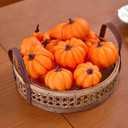 Pumpkin Decor Set of 12 Mantel Table Centerpiece Farmhouse Thanksgiving Fall Decorations for Home