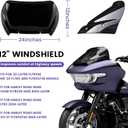 Compatible with 2023 2024-2026 Road Glide Windshield 12" Windscreen for Harley road glide CVO/SE FLTRXSE 2023 FLTRX 2024 CVO ST FLTRXSTSE 2024 Harley Accessories, Black