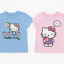 Hello Kitty Girls T-Shirt - Short Sleeve Graphic T Shirts for Girls (8-10)