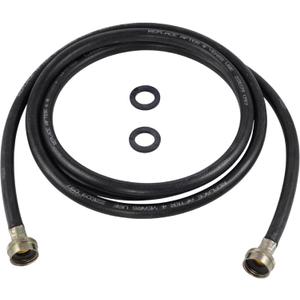 Eastman Washing Machine Drain Hose, 3/4 Inch FHT Connection, 10 Foot Black Rubber, 60329N