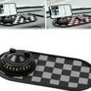 Mobile Phone Bracket Anti-Slip Mat, Multifunction Car Dashboard Mat with Temporary Parking Number, Universal Anti-Slip Car Dashboard Mat for Phones Sunglasses and Keys Gadget (Gray-Black)