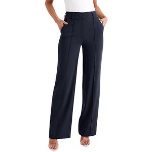 NIMIN High Waisted Work Pants for Women Wide Leg Dressy Pants Business Casual Trousers 2026 Summer Slacks with Pockets
