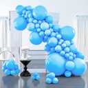 PartyWoo Bright Sky Blue Balloons, 100 pcs Matte Blue Different Sizes Pack of 36 Inch 18 Inch 12 Inch 10 Inch 5 Inch Blue for Balloon Garland Arch as Party Decorations, Blue-Y20