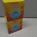 2 x Sandwich Cutter and Sealer Round Cut and Seal Sandwich Maker, Crustless Peanut Butter & Jelly Sandwich Cookie Cutter-Green Round