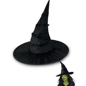 Elphaba Hat Witch Costume Black Witches Wizard Hats Stuff Gifts Glasses Accessories Merch for Women