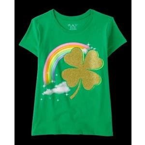The Children's Place girls Lucky Girl Graphic Short Sleeve Tee, L