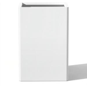 24 Inch Galvanized Steel Planter for Outdoor Plants, White Rectangle Outdoor Planters, Heavy Duty Flower Pot Modern Commercial Residential for Trees Patio Deck Yard Garden