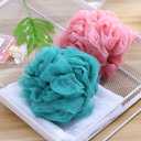Mesh Pouf Bath Sponge Exfoliating Shower Ball Pom Cleaning Accessory, Pack of 2