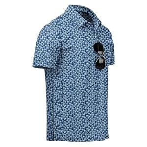 NIASHOT Polo Shirts for Men Short Sleeve Mens T-Shirts Golf Shirts for Men Print Summer Clothes Work Workout Fishing Golf Polos Medium