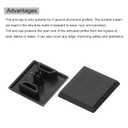 MECCANIXITY 20Pcs 2020 V-Slot 4.2mm Hole Dia EU Standard Aluminum Profile End Cap 20x20mm/0.79x0.79in ABS Aluminum Extrusion Plug for 3D Printer, CNC