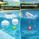 Kimjo 2 Pack Solar Powered Floating Pool Lights that Float | Remote Control, 7 Lighting 6 Modes Dynamic, IP68 Waterproof for Swimming Inground Pool, Bathtub, Party, Garden Decor