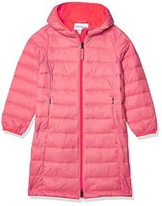 Amazon Essentials Girls and Toddlers' Long Lightweight Hooded Puffer Jacket (3T, Bright Pink)