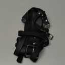 BODIY Punk Women Waist Belts PU Leather Fashion Body Chain Belt Circle Rave Halloween Accessories Belt Adjustable Gothic (Black-04)