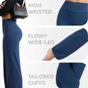 POSHDIVAH Women's Creamluxe Elastic Bottoms Straight Leg Sweatpants High Waisted Yoga Athletic Joggers with Pockets (Blue, XL)