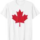 Canadian Flag Shirt Women Men Kids Red Maple Leaf Canada Day T-Shirt, S
