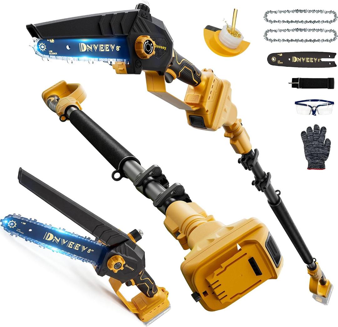 Cordless Pole Saw for DeWALT 20V MAX, 8-Inch 2-in-1 Tree Trimmer