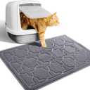 Yimobra Cat Litter Mat, 24"x20" Litter Mat with Litter Lock Mesh, Soft Cat Litter Mat Litter Trapping Mat, Easy to Clean, Non-Slip, Water Resistant, Litter Free Floors, Dark Grey