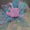 Koatobbor Girls Mermaid Costume Mermaid Tutu Dress Color Led Light Up for Halloween Birthday Party 3-8Years (5-6 Years)