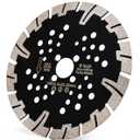 6" Diamond Turbo Saw Blade Granite Blade with Cooling Holes for Stone Concrete Brick Porcelain Tile (6")