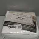 Mueller Ultratemp King Size Sheets Set, Super Soft 1800, 6 Piece, Deep Pocket up to 16" Bed Sheets, Transfers Heat, Breathes Better, Hypoallergenic, Wrinkle, White