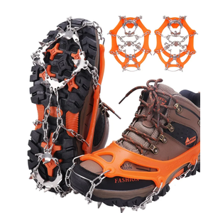WIN.MAX Crampons for Shoes, Traction Cleats Ice Snow Grips with 19 Stainless Steel Spikes, Shoe Talons Anti - Slip Boots Spikes for Walking, Jogging, Climbing and Hiking (2 packs), L WIN.MAX Crampons for Shoes, Traction Cleats Ice Snow Grips with 19 Stainless Steel Spikes, Shoe Talons Anti - Slip Boots Spikes for Walking, Jogging, Climbing and Hiking (2 packs), L