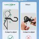 6 Pcs 40 Inch Flat Adjustable Bungee Cords with Hooks, 3X Faster to Adjust The Length, Lucky Straps Black Heavy Duty Bungee Straps for Cargo, Bike, Cart, Tent, Truck, Camping, Outdoor, etc