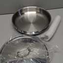 12 Inch Tri-Ply Stainless Steel Frying Pan, Frying Pan with Lid, PFOA/PTFE Free Skillet, Induction Cooking Pans, Dishwasher & Oven Broiler Safe 600F, Professional Cookware, Heavy Duty & Even Heat