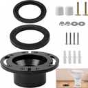 RV Toilet Seal & 3" Socket Floor Flange Kit for Dometic 300/310/320 Replacement Parts 385345892, 385311658, 385311652 3-in-1 Repair Kit