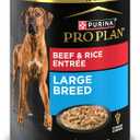 Purina Pro Plan Gravy Wet Dog Food for Large Dogs, Large Breed, Beef and Rice Entre - (Pack of 12) 13 oz. Cans