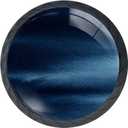 4 Pack Navy Blue Kitchen Cabinet Knobs Round Drawer Pulls Black Dresser Cupboard Door Handles (1.37"L x 1.1"W)