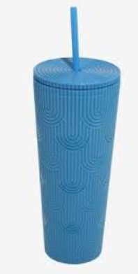 24fl oz Mermaid Tumbler Soft Touch Finish - LT Blue NO LID