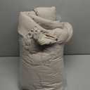 ROSGONIA Queen Comforter Set Oatmeal, 3pcs(1 Boho Oatmeal Comforter & 2 Pillowcases) All Season Soft Bedding Lightweight Bedspread Blanket Quilt