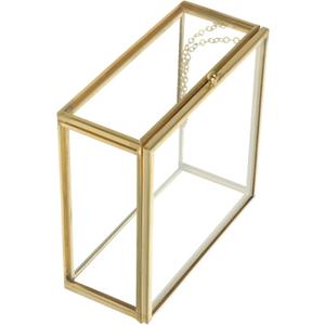 Alipis Glass Jewelry Box Frame Elegant Tabletop Storage for Earrings and Trinkets Decorative Organizer for Home and Jewelry Shop