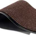 MaxMat Extra Large Commercial Floor Mat, 3 x 5 Feet Heavy Duty, Waterproof, Low-Profile, Easy to Clean, Rubber Entry Mat (Brown, 3 x 5 Feet)