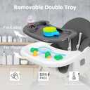 Baby High Chair, 6 in 1 Convertible High Chairs for Babies and Toddlers with 5-Point Safety Harness,Foldable High Chair for Space-Saving, Adjustable Dining Tray,Backrest & Height,Easy to Clean Surface (Grey)
