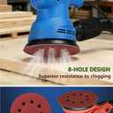 120 PCS 5 Inch 8 Hole Red Round Sandpaper, 60 80 100 120 150 180 220 240 320 400 600 800 Grit Sanding Discs, Hook-and-Loop Abrasive Sander Paper for Random Orbit Floor,Drywall Sander