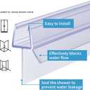 Shower Door Bottom Seal 2-Pack 3/8" x 39" Frameless Glass Shower Door Seal Strip Stop Leaks Create a Water Barrier with Extra Long Lip Covers up to 0.787" (20mm) Gap Replacement Bottom Seal