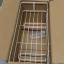 ShellKingdom Over The Toilet Storage Shelf, Toilet Paper Holder Stand Shelves, Punch-Free Bathroom Storage Rack with 2 Hooks, Small Space Organizers for Bathroom, Home, Countertop, White (1 Tier)