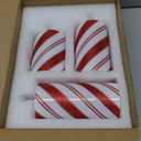 Baquler 3 Pcs Christmas Flameless Pillar Candles LED Candy Cane Peppermint Stripe Red and White Glitter Battery Operated Candles for Xmas Holiday Centerpiece Home Party Decor