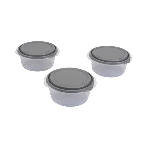 Large Bowl-Shaped Food Storage Containers (3-Pack) Pack of 4